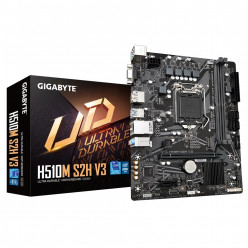 GIGABYTE H510M S2H V3, Socket 1200, Intel® Q470 (11/10th Gen CPU), Dual 2xDDR4-3200, CPU Intel graphics, VGA, HDMI, DP, 1xPCIe X16 4.0, 4xSATA3, RAID, 1xM.2, 1xPCIe X1, ALC897 HDA, GbE LAN, 4xUSB3.2, RGB Led, mATX